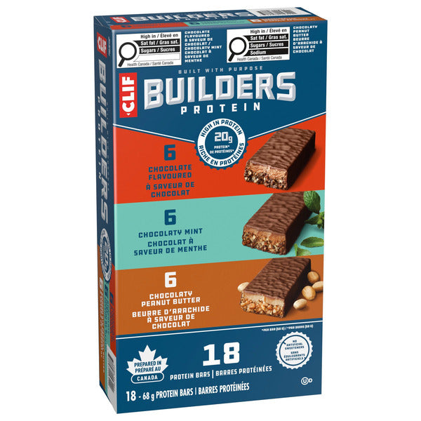 Clif Builders Protein Bar Variety Pack 18x68g