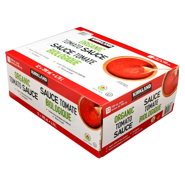 Kirkland Low Sodium Organic Tomato Sauce 12x398ml