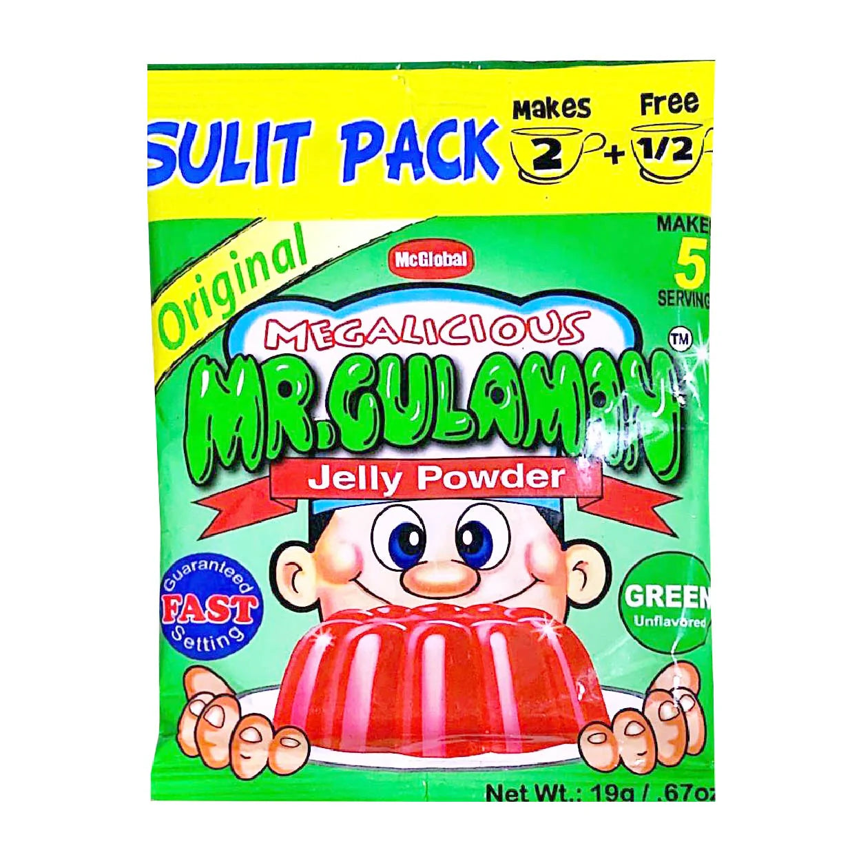 Mr. Gulaman Sulit Pack Green Coco Pandan 10x19g
