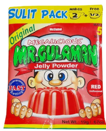 Mr. Gulaman Sulit Pack Red Unflavoured 10x19g