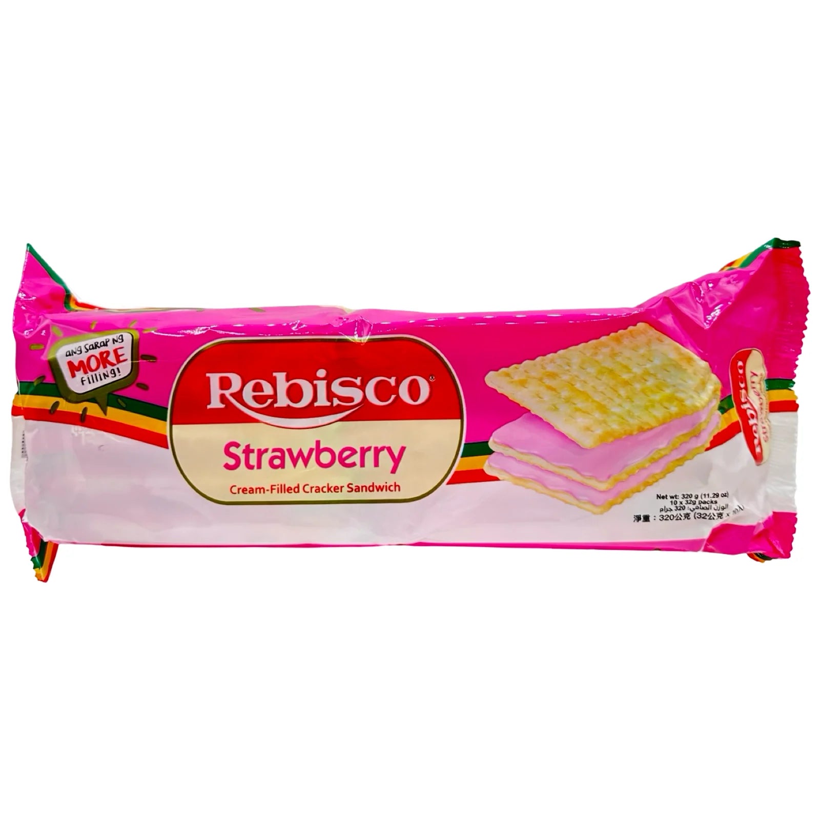Rebisco Strawberry Cream Filled Sandwich 10x32g