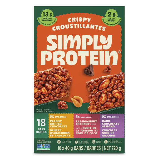 SimplyProtein Crispy Snack Bars 18x40g