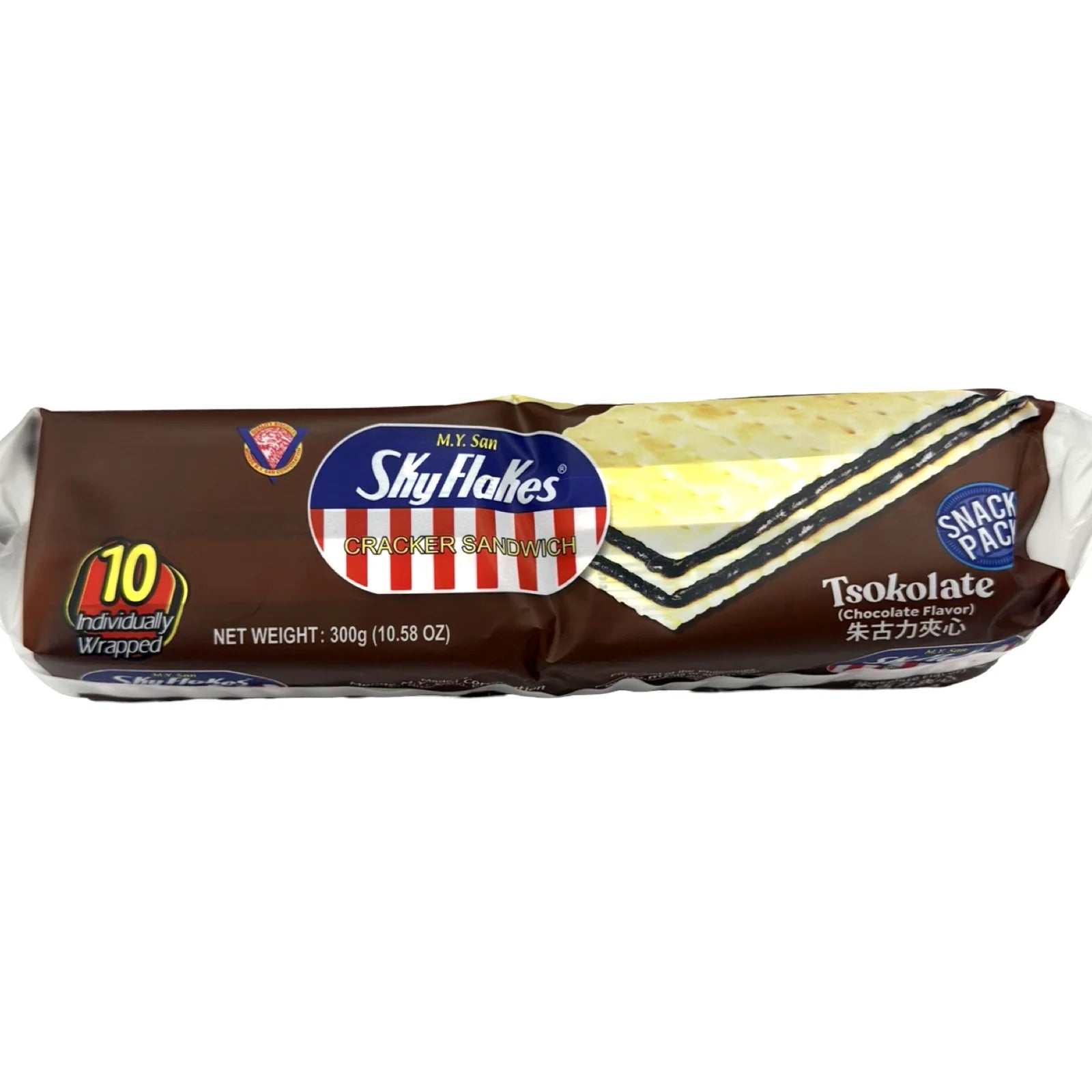 M.Y. San Skyflakes Choco Cracker Sandwich 10-Pack