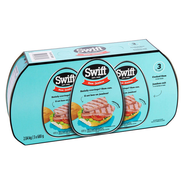 Swift Cooked Canned Ham 3x680g