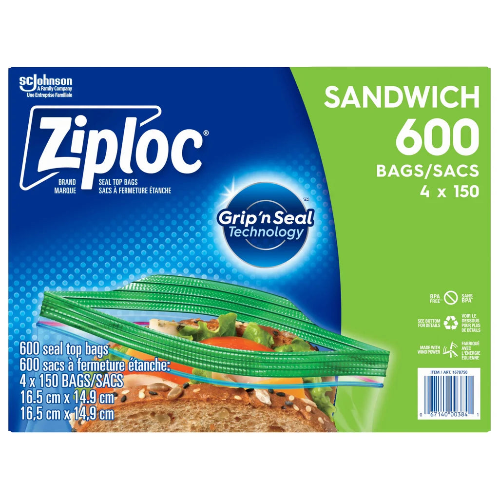 Ziploc Sandwich Bags 150ct - 4 Pack
